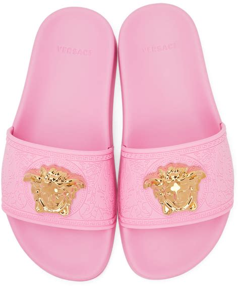 light pink Versace slides